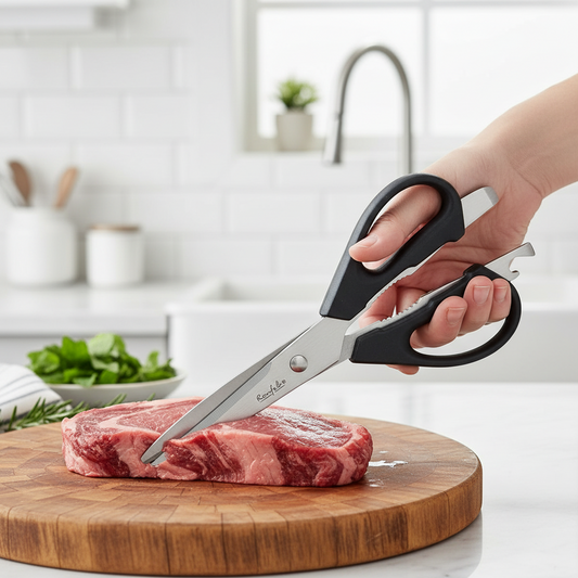 Forbici da Cucina Multifunzione 3-in-1 | Acciaio Inox | Taglia Apre e Sminuzza