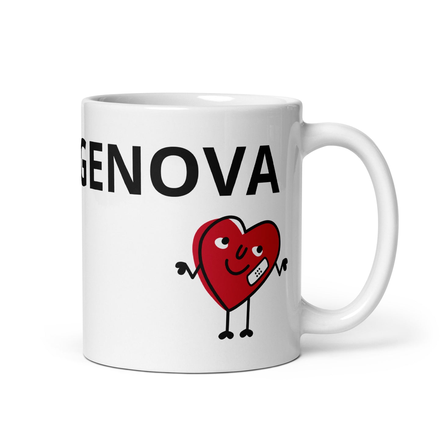 Tazza Mug Ceramica Bianca | I Love Genova | Regalo Souvenir Liguria